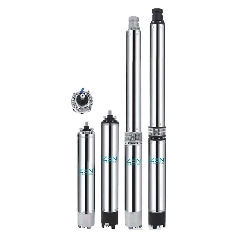 Pompe de puits profond en acier inoxydable remplie d'eau 5SDM